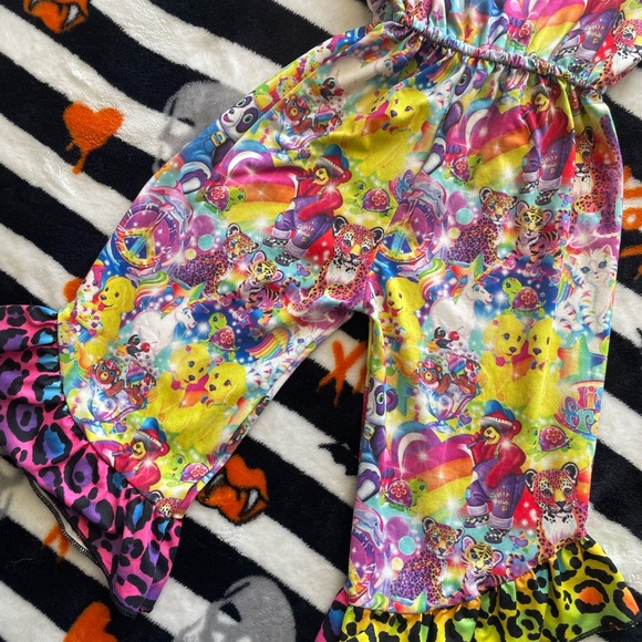 Lisa Frank inspired Colorful Kids Printed Jumpsuit size 2T - Picture 6 of 7
